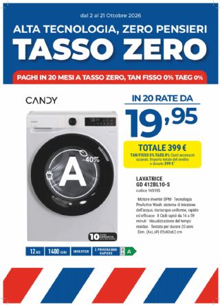 LAVATRICE CANDY GD412BL10-S